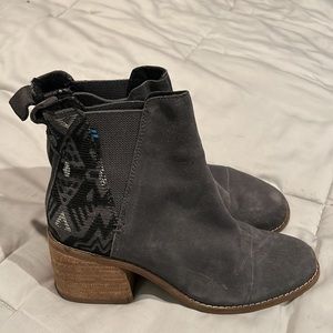 Toms - Cute grey suede booties.  Women’s size 7.5